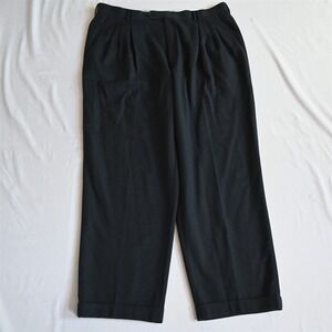 Bespoke 36x30 Blue Birdseye‎ Pleated Cuffed Wool Full Cut Old Money Dress Pants